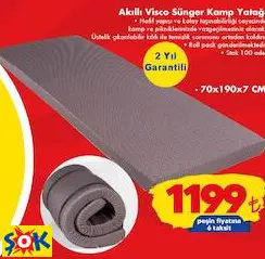 AKILLI VİSCO SÜNGER KAMP YATAĞI AKILLI VİSCO SÜNGER KAMP YATAĞI